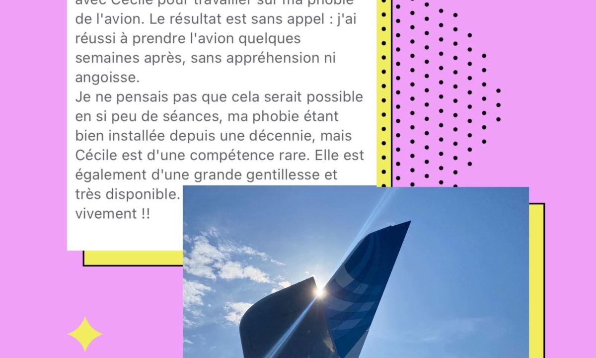 Phobie de l'avion Hypnose en ligne