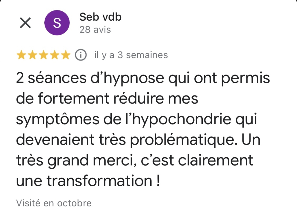 Hypocondrie et hypnothérapie Paris