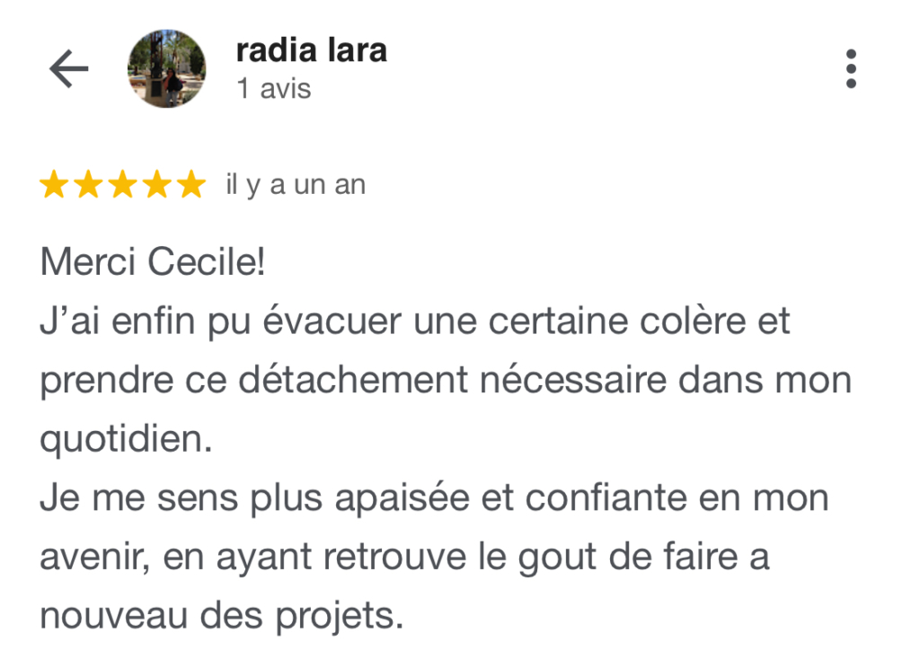 La colère en une séance de thérapie