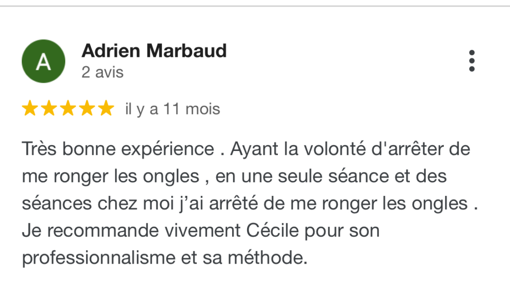 Arrêter de me ronger les ongles par l'hypnose